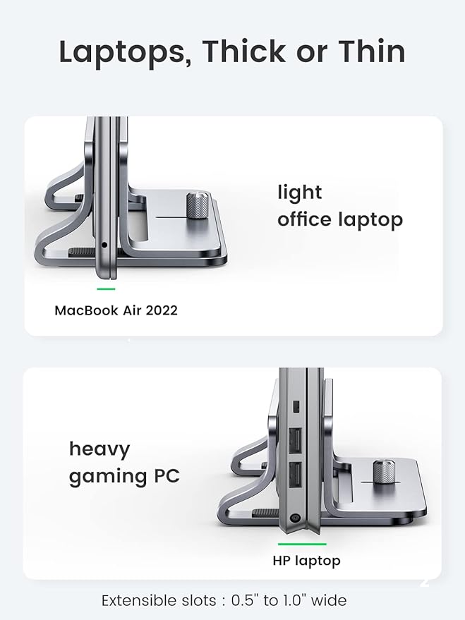 UGREEN Vertical Laptop Stand Bundle with Tablet Stand Holder