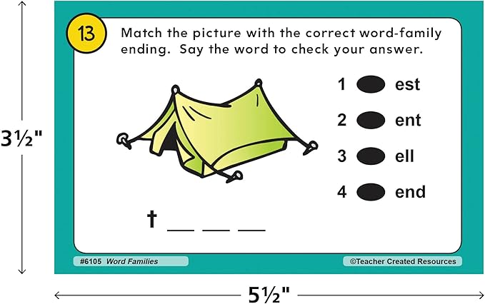 Teacher Created Resources Power Pen Learning Cards: Word Families (TCR6105)