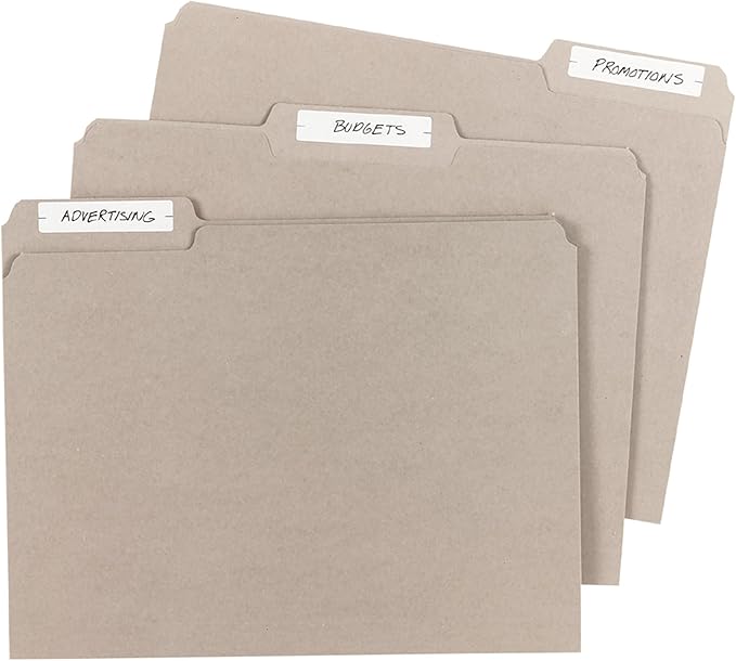 Avery File Folder Labels, 5/8" x 2-3/4", White, Non-Printable, 8 Packs, 1,248 Blank Labels Total (21925)