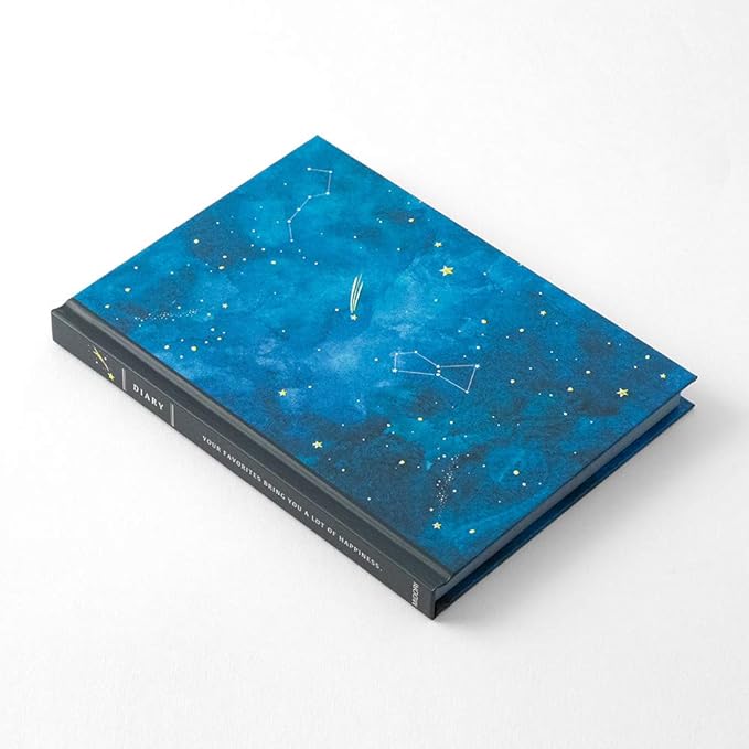 DESIGNPHIL Midori 12886006 Diary, Night Sky Pattern