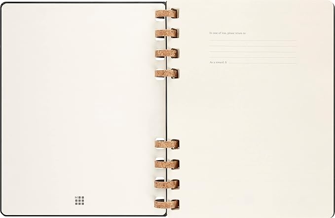 Moleskine 2024 Spiral Academic Planner, 12M, Extra Large, Black, Hard Cover (7.5 x 10)