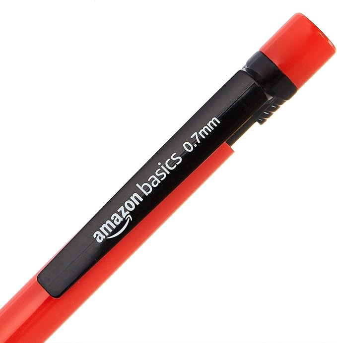 Amazon Basics Mechanical Pencils 0.7mm for Writing, Drawing, School and Office Supplies, Multicolor, 24-Pack