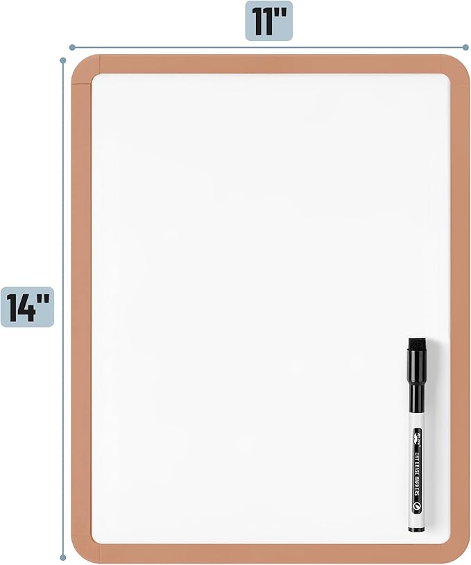 Mr. Pen- Dry Erase Board, 14” x 11” with a Black Dry Erase Marker, Small Mini White Board for Students, Back to School Supplies