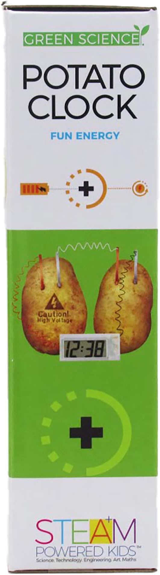 4M: Green Science: Potato Clock - DIY & Experience Battery-Free Renewable Energy, Power A Digital Clock, STEM Learning Craft Activity Kit, Kids Age 5+