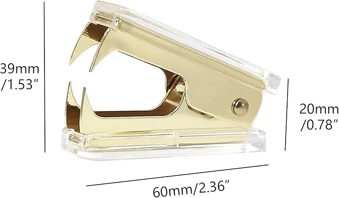 NatSumeBasics Clear Staple Remover Pure Gold Stapler Remover Cute Yellow Puller Removers Tool for Home Office School Desk Accessories Gift (Yellow Gold)