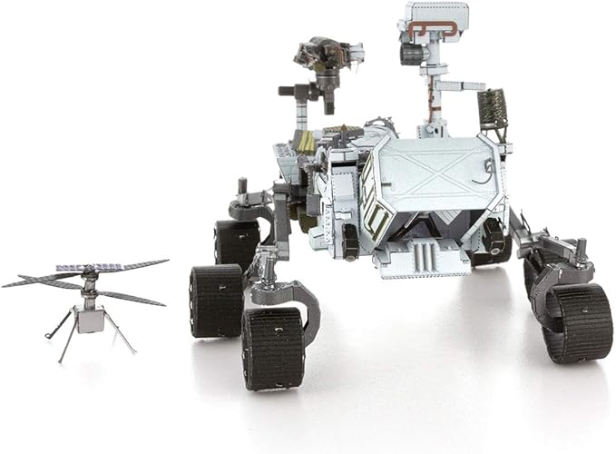 Fascinations Metal Earth Mars Rover Perseverance & Ingenuity Helicopter 3D Metal Model Kit