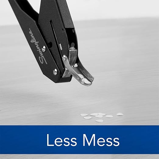 Swingline 1 Hole Punch, 20 Sheet Capacity Hole Puncher, Low Force Plier Paper Punch, Black & Silver (74017) (Pack of 6)