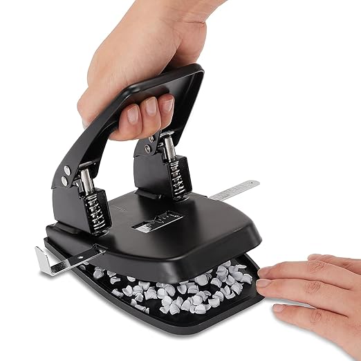 Staples 2-Hole Punch, 28 Sheet Capacity, Black, 3/Pack (ST26637/26637VS)