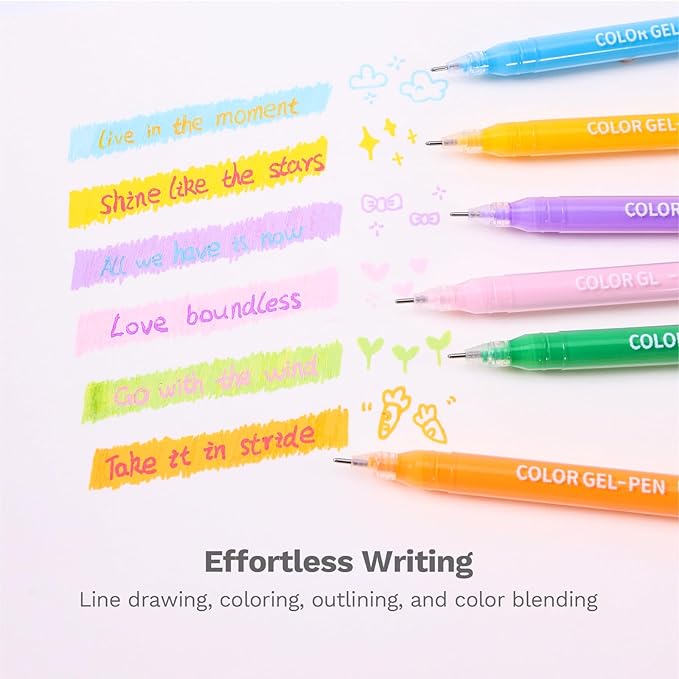 162 Colors 168 pcs Gel Pens for Coloring - Smooth Vibrant Colors 0.6mm Fine Point Gel Ink Pens Colored Set for Adults Artists Drawing Journaling Sketching Art Supplies