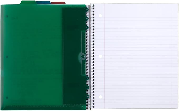 Five Star 2-Pocket Dividers, Tabbed, Colors Will Vary, 3 Pack (81210)