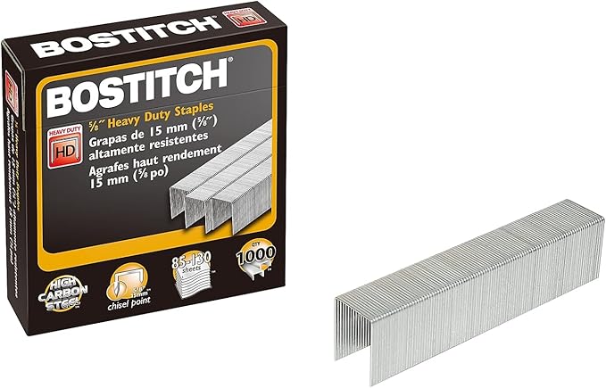 Bostitch Amax SB35581M Heavy-Duty Staples, Use in B310HDS, 00540, 5/8-Inch L, 1000/BX