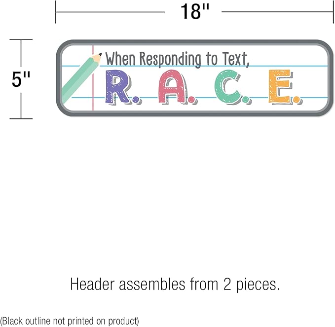Carson Dellosa 37-Piece Races Writing Process Bulletin Board Decorations Set, Pencil Cutouts, Sentence Strips, and Strategy Charts, ELA Classroom Decor and Teacher Supplies
