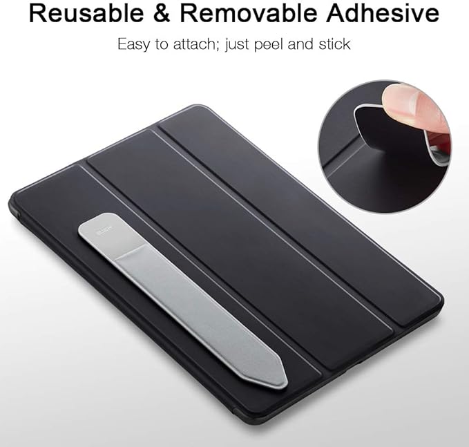 ESR Pencil Holder Compatible with Pencil (2nd/1st Generation) & Pencil (USB-C), Elastic Pocket, Stylus Pens Protected and Safe, Pouch Adhesive Sleeve Attached to Case for Stylus Pens, Silver Grey