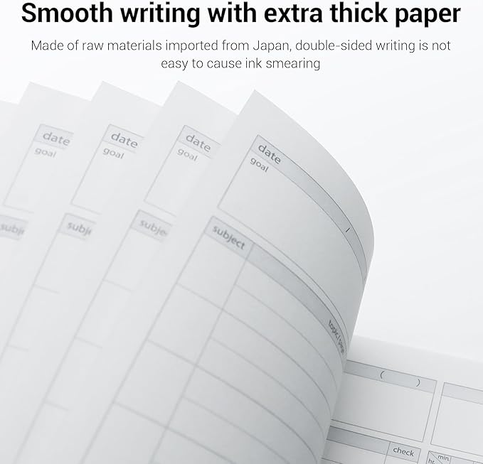 Kokuyo Campus Study Planner Notebook, Daily Ruled, Semi-B5, Light Pink, for 63 Days, Japan Import (NO-Y80MD-LP)