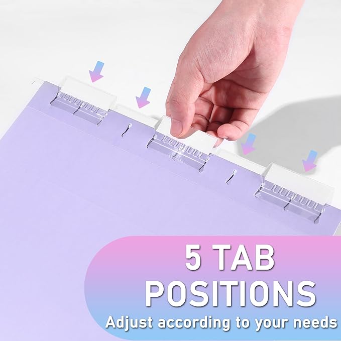 30pcs Hanging File Folders,Decorative Hanging Folder,Letter Size with 1/5-Cut Adjustable Tab Durable 10 Color Assorted for Filing Cabinet Drawer Desk Office Home