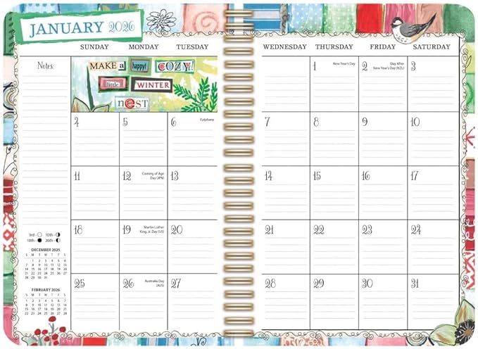 Lang, Happy Life 2026 Planner, 6.5'' X 9'', Weekly Calendar with Stapled Binding