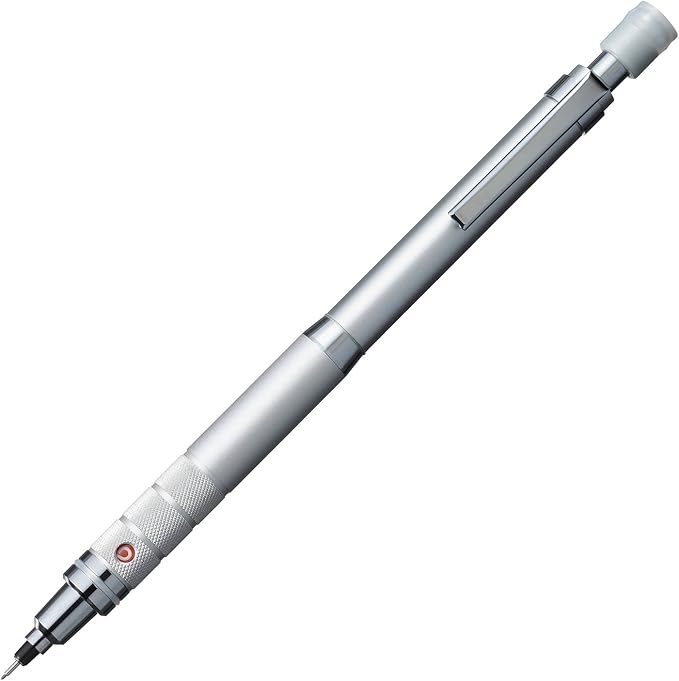 Uni Kuru Toga Roulette Model Auto Lead Rotation 0.5mm Mechanical Pencil, Silver Body (M510171P.26)