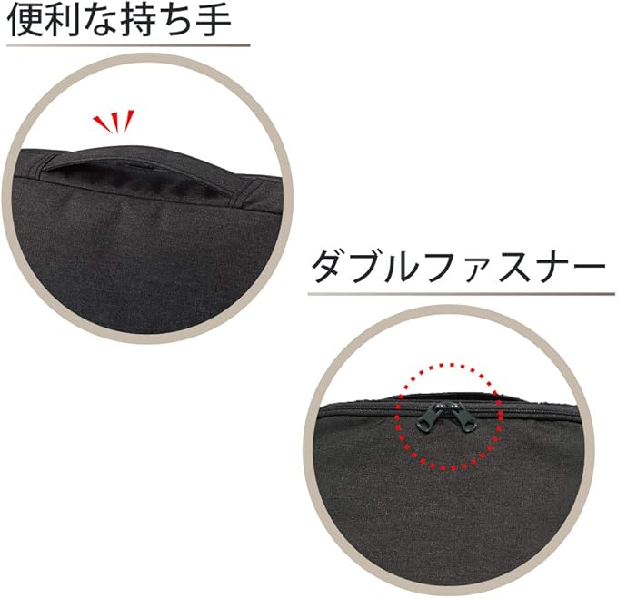 KOKUYO Pencil Case Pouch, Haco-Biz Standing Pen Pouch Bag, Foldable Stand up Pencil Holder Organizer, Large Capacity Portable Pencil Box for School Office Supplies