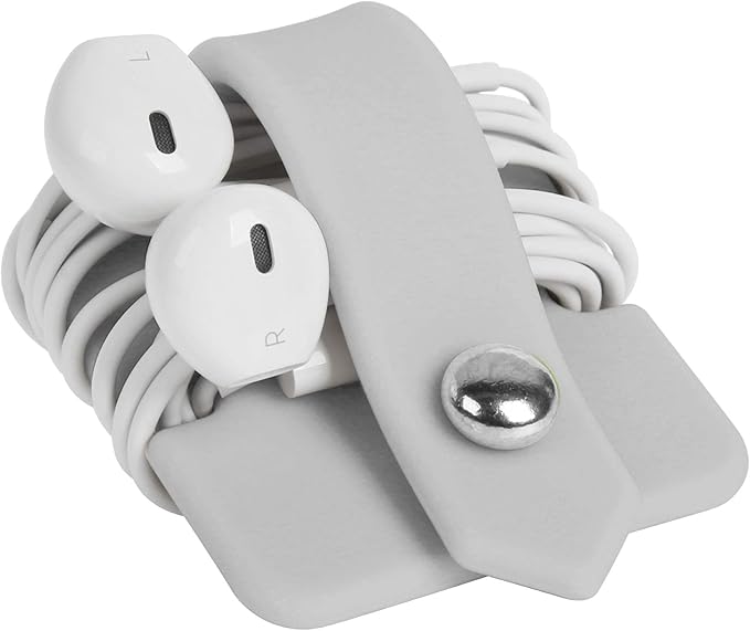 Cord Organizer Earbuds Holder Earphone Wrap Earphones Organizer Headset Headphone Earphone Wrap Winder Cord Manager Cable Winder Gray