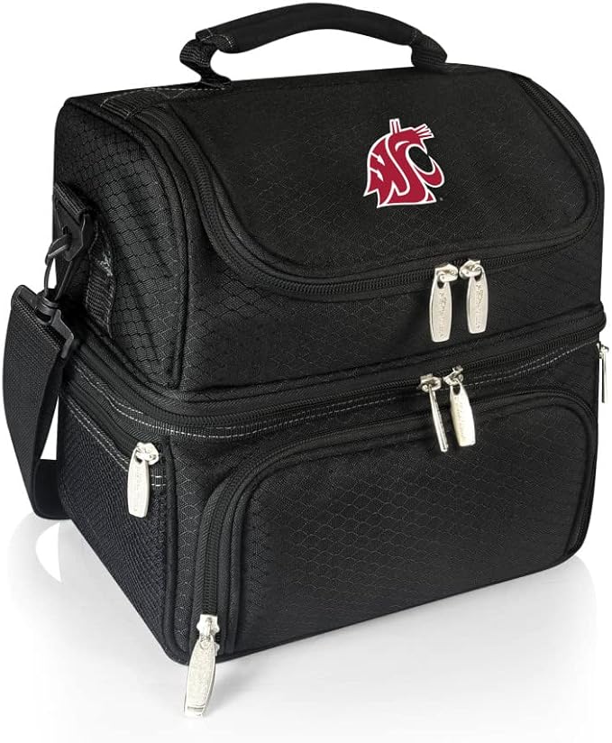 PICNIC TIME NCAA Nebraska Cornhuskers Pranzo Lunch Bag - Insulated Lunch Box with Picnic Set - Lunch Cooler Bag