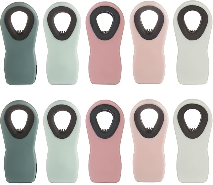Chip Clips Bread Clips Bag Clips Magnetic Clips Chip Clip Chip Clips Bag Clips Food Clips Clips for Food Packages Chip Bag Clip (10pcs Pink)