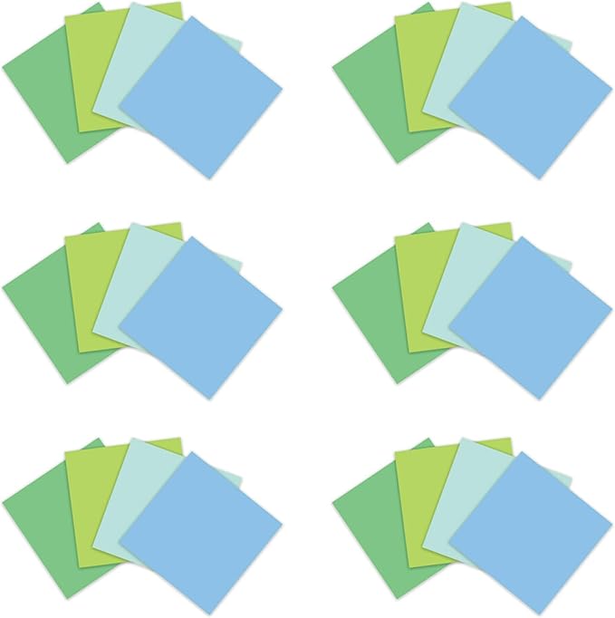 Post-it 100% Recycled Paper Super Sticky Notes, 3 in. x 3 in., 24 Pads, 70 Sheets per Pad, Oasis Collection, School Supplies and Office Products