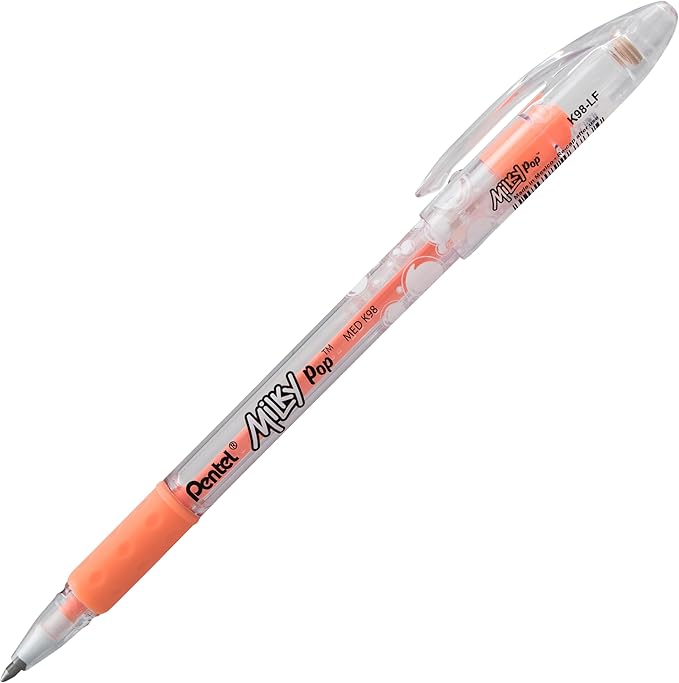 Pentel Milky POP Pastel Gel Pen, (0.8mm) Medium Line, Assorted Ink, Pack of 36, Canister (K98PC36M)