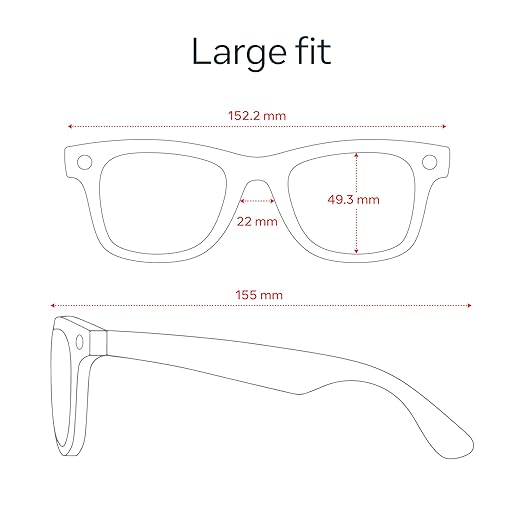 Ray-Ban Meta (Gen 2), Wayfarer Large, Matte Black | Smart AI Glasses for Men, Women — 2x Battery Life — 3K HD Resolution — 12 MP Ultra-Wide Camera, Audio, Video — Transitions® Grey Lenses