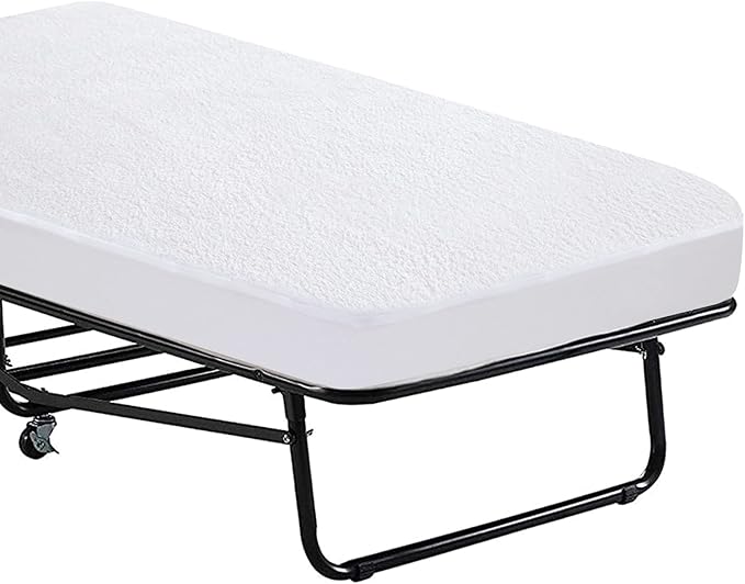 Cot Size Mattress Protector Waterproof,Smooth Top Mattress Protector for Kids,Breathable Skin Friendly and Noiseless Fitted Sheet,Viscose Terry Mattress Cover，33 * 75 * 10