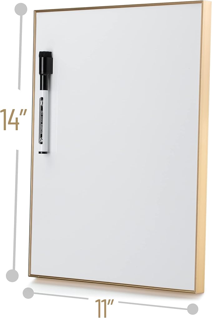 Mr. Pen- Small Dry Erase Board, 11x14 Inches, Whiteboard with Black Dry Erase Marker, Aluminum Frame, Magnetic Small White Board for Students, Home, Office and Classroom