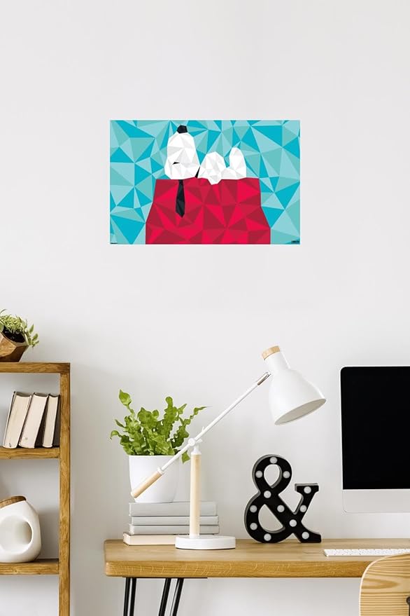 Peanuts: Astronomy-Geometry - Snoopy Wall Poster, 22.4L" x 14.7W", Premium Poster & Mount Bundle