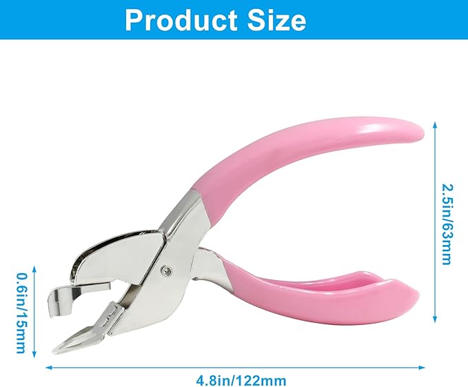 Waziaqoc 2 PCS Staple Removers, Office Staple Remover Tool for Office Heavy Hand Staple Pin Pull(Pink, Blue)