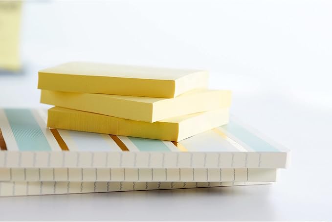 Post-it Notes, 3 in x 3 in, 4 Sticky Notes Pads, 50 Sheets per Pad, The Iconic Canary Yellow Note, School Supplies and Oﬃce Products