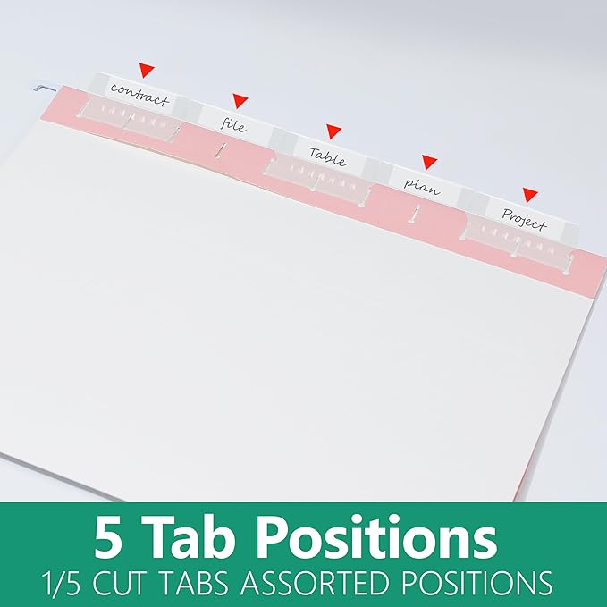 Extra Capacity Hanging File Folders,25 Pack Reinforced Letter Size Pink Hanging Folders with Heavy Duty,Designed for Bulky Files,Medical Charts,Assorted Colors