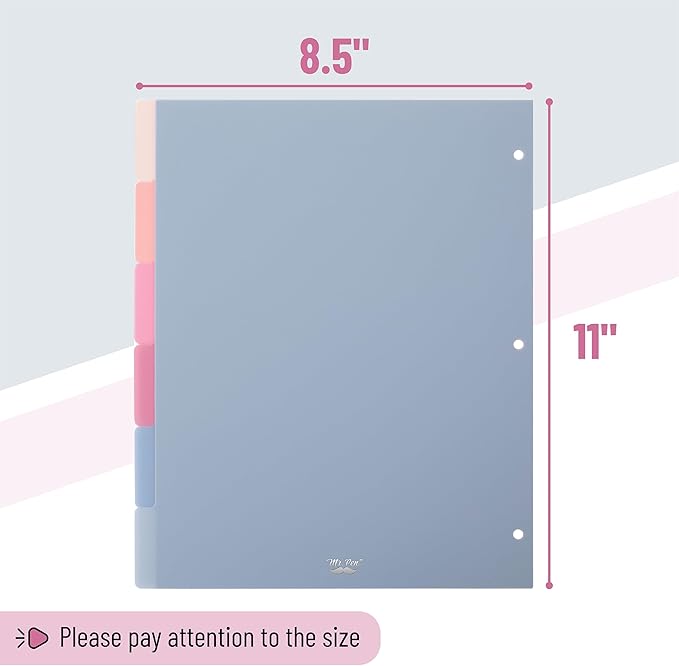 Mr. Pen- Binder Dividers, 6 Tab Dividers, Pack of 2 Sets (12 Dividers Total), Dividers