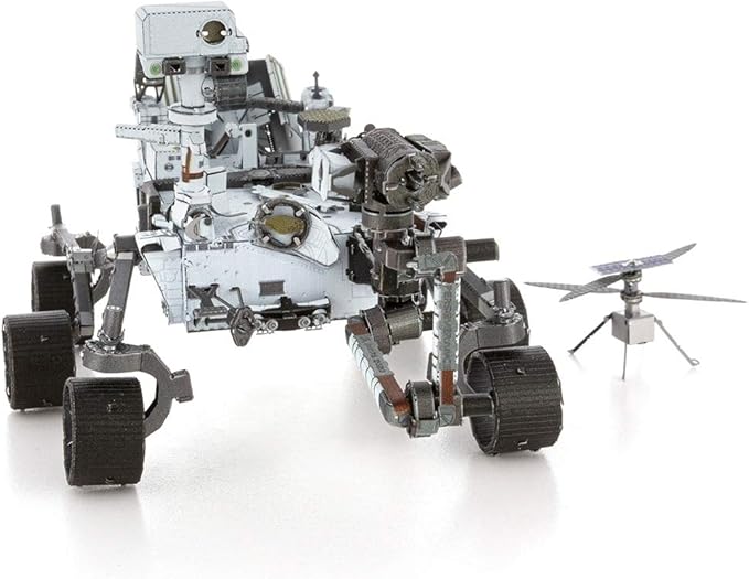 Fascinations Metal Earth Mars Rover Perseverance & Ingenuity Helicopter 3D Metal Model Kit
