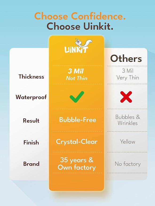 Uinkit 3mil Thermal Laminating Pouches 8.5 x 11", 30Pack Thermal Laminating Sheets for Documents, Photos, Crafts - Bubble Free, Crystal Clear Finish for Use with Laminator Machine
