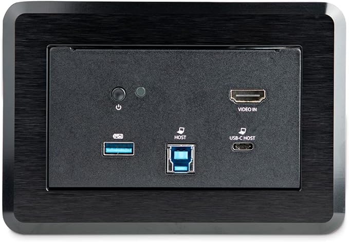 StarTech.com Conference Room Docking Station - Universal Laptop Dock - 4K HDMI, 60W Power Delivery, USB Hub, GbE, Audio - in-Table Connectivity Box for Huddle/Boardroom Collaboration Space, TAA