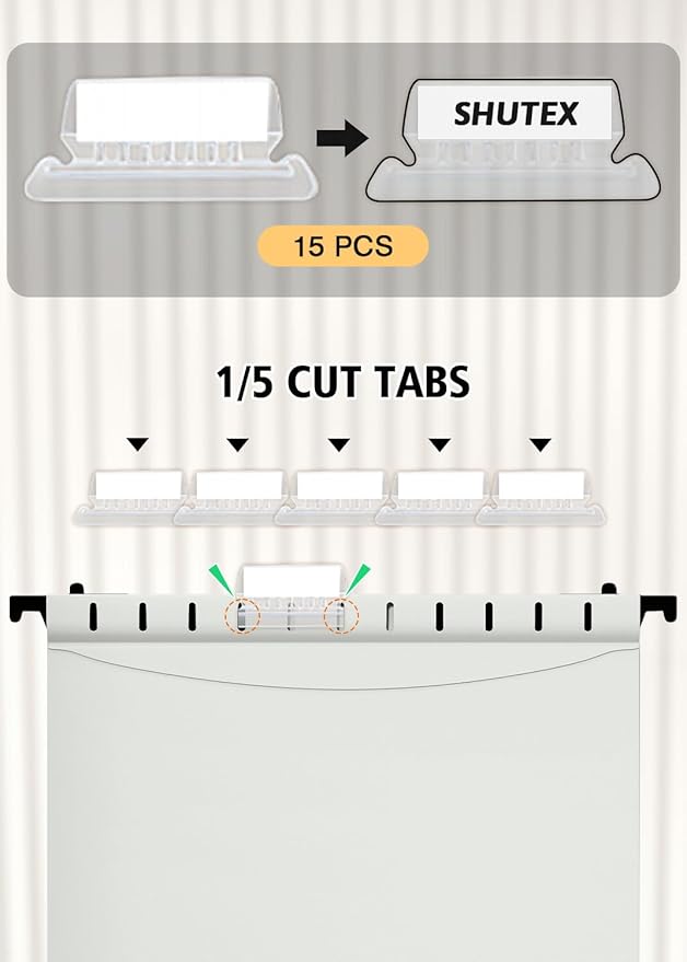 Hanging File Folders Letter Size, Hanging Folders 2 Inch Expandable 12 Pack Extra Capacity File Folders Hanging with Tabs, Plastic Hanging Files Folder for School Office Supplies(Glacier Gray)