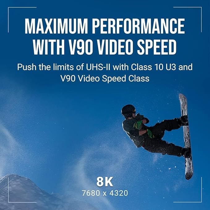 PNY 128GB EliteX-PRO90 UHS-II SDXC Memory Card – R300MB/s W280MB/s, U3, V90, 8K UHD, Full HD, UHS-II for Professional Photographers & Content Creators, DSLR, Mirrorless Cameras, Advanced Video Cameras