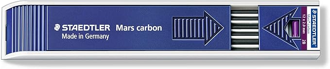 STAEDTLER Mars Carbon Lead, 2mm, 2B, 12 Lead (200-2B)