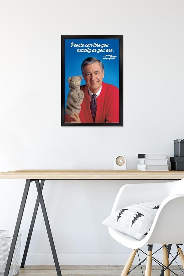 Trends International Mister Rogers - As You Are Wall Poster, 14.725" x 22.375", Black Framed Version