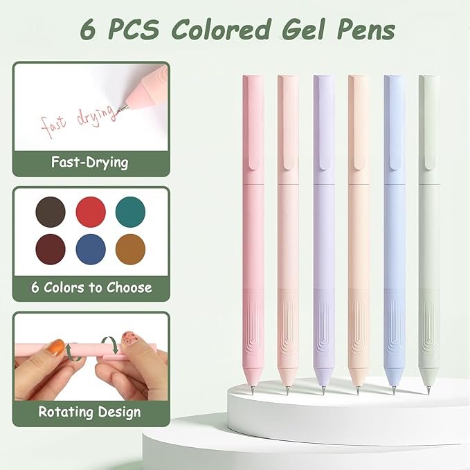 72 PCS Pencil Case with Supplies, Aesthetic School Supplies, 12 Highlighters, Colored & Black Ink Gel Pens, 6 Mechanical Pencils Set, Essentials Stationary Set, Green