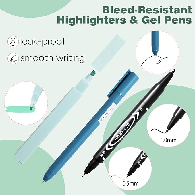 XKDOUS 33 Pcs Bible Study Supplies Journaling Kit for Women, Bible Study Kit with Bible Highlighters No Bleed and Tabs, Bible Accessories Include Bookmarks, Pens and More, Bible Verse Gifts for Study