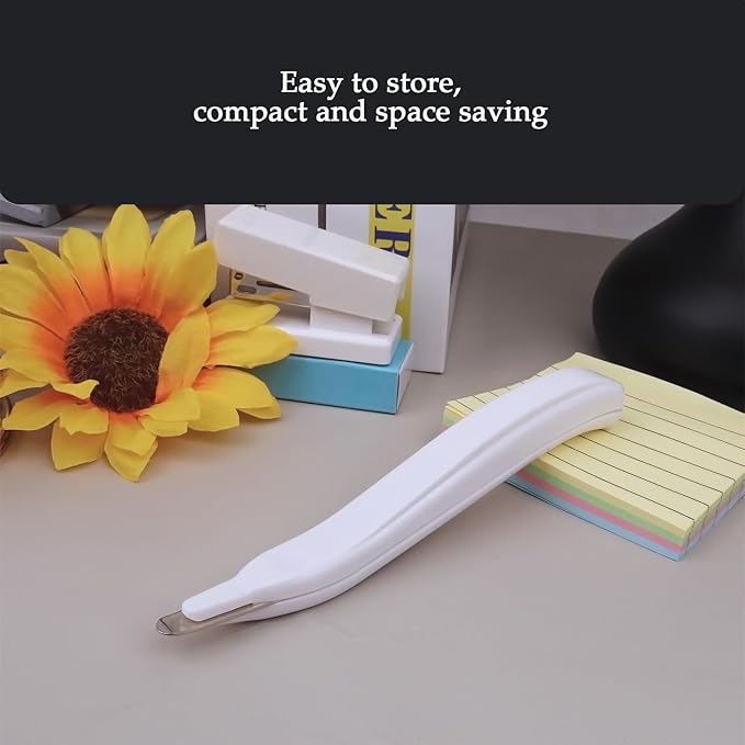 Magnetic Staple Remover, Ergonomic Design Staple Puller Remover Tool, Easy Staple Extraction, White, Suitable for Office, School, Home