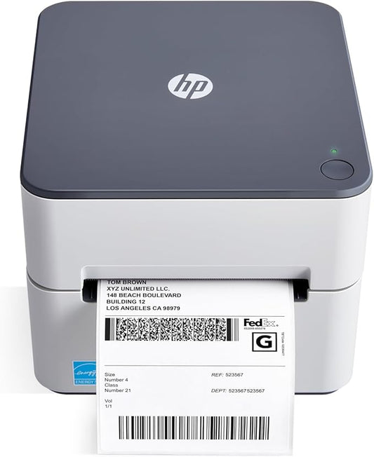 HP Direct Thermal Label Printer with Ethernet Connection – Industrial-Grade, Easy-to-Use, & High-Speed Shipping Label Printer (203 DPI)