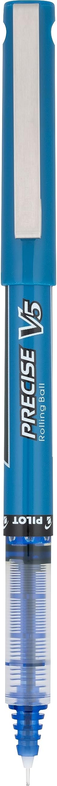PILOT Precise V5 Rollerball Pens,Extra Fine Point 0.5 mm Blue Pens,Blue - Ideal for School,Journaling & Office Writing,(Pack of 24)