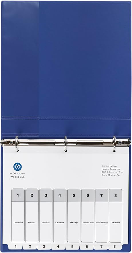Avery Dividers for 3 Ring Binders, 8 Tabs per Set, Customizable Table of Contents, Classic White Tabs, Great for Organizing Reports, Projects, and More (3 Sets of 11076)