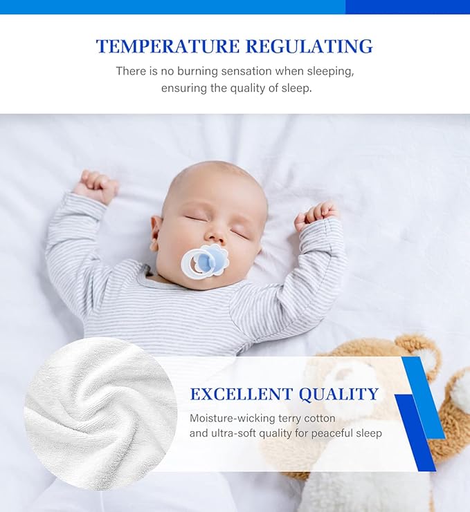 2 Pack Twin XL Mattress Protector,Mattress Cover Noiseless Waterproof Soft Breathable Terry for Pets Kids Adults 39" x 80"