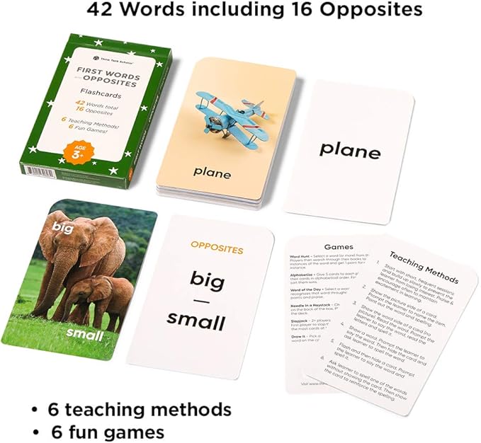 Award-Winning Flash Cards for Preschool & Kindergarten – 5-Deck Set, 180 Jumbo Cards – Learn Alphabet, Numbers, Colors, Shapes, First Words, Opposites & Rhyming – for Kids Ages 2–5